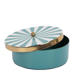 Present Time Storage Box Candy Swirl Round